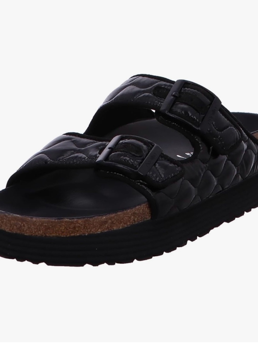 Birkenstock Black Quilted Arizona Platform Sandal Size 41